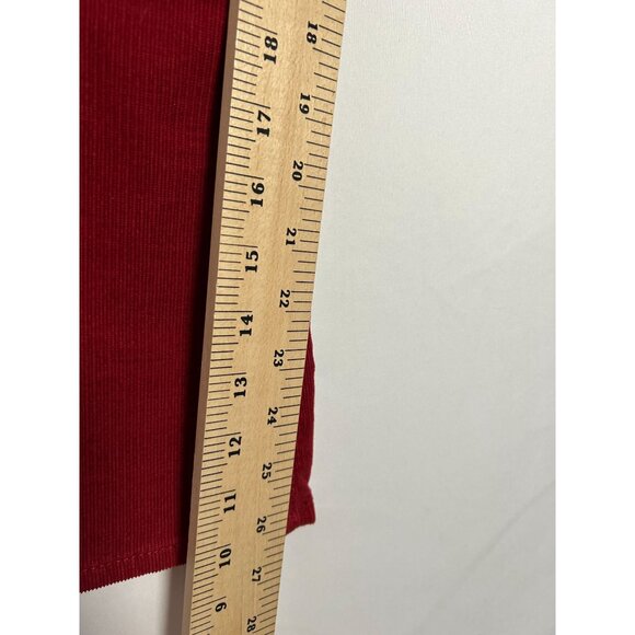 Loft Red Flare Crop Corduroy Pants Size 24 Women's - Picture 9 of 15